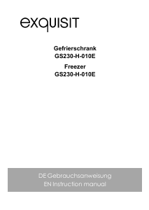 Handleiding Exquisit GS 230-H-010E Vriezer