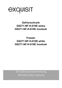 Handleiding Exquisit GS 271-NF-H-010D Vriezer