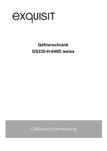 Bedienungsanleitung Exquisit GS 230-H-040D Gefrierschrank