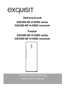 Handleiding Exquisit GS 5380-NF-H-050D Vriezer