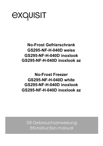 Handleiding Exquisit GS 295-NF-H-040D Vriezer