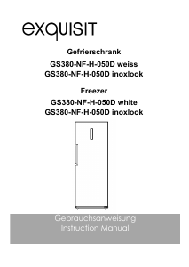 Handleiding Exquisit GS 380-NF-H-050D Vriezer