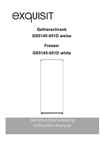 Handleiding Exquisit GS 5145-051D Vriezer