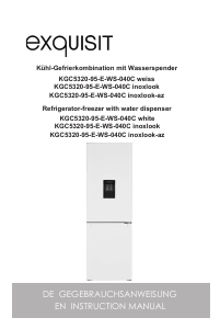 Handleiding Exquisit KGC 5320-95-E-WS-040C Koel-vries combinatie