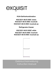 Handleiding Exquisit KGC 5231-60-E-050C Koel-vries combinatie