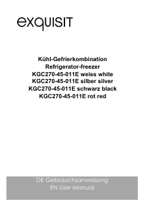 Handleiding Exquisit KGC 270-45-011E Koel-vries combinatie