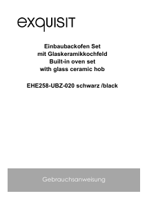 Bedienungsanleitung Exquisit EHE258-UBZ-020-Set Herd