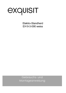 Bedienungsanleitung Exquisit EH 9-3-090 Herd