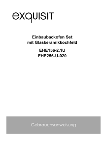 Bedienungsanleitung Exquisit EHE256-U-020-Set Herd