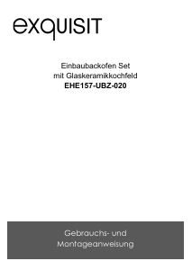 Bedienungsanleitung Exquisit EHE157-UBZ-020-Set Herd