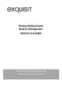 Handleiding Exquisit EKS 131-4-E-040D Koelkast