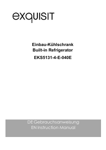 Handleiding Exquisit EKS 5131-4-E-040E Koelkast