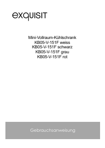 Bedienungsanleitung Exquisit KB 05-V-151E Kühlschrank