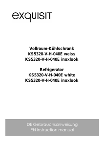 Handleiding Exquisit KS 5320-V-H-040E Koelkast