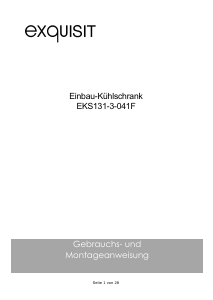 Bedienungsanleitung Exquisit EKS 131-3-041F Kühlschrank