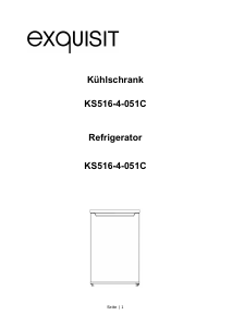 Handleiding Exquisit KS 516-4-051C Koelkast