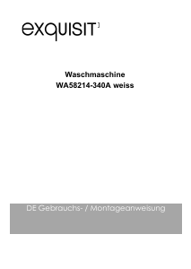 Bedienungsanleitung Exquisit WA 58214-340A Waschmaschine
