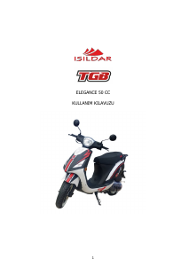 Kullanım kılavuzu TGB Elegance 50cc Skuter