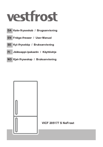 Handleiding Vestfrost VICF 205177 S NoFrost Koel-vries combinatie