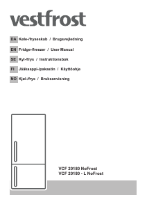 Handleiding Vestfrost VCF 20180 NoFrost Koel-vries combinatie