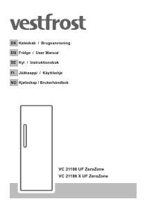 Handleiding Vestfrost VC 21186 X UF ZeroZone Koelkast