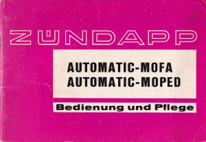 Bedienungsanleitung Zündapp 442-17 L0 Moped