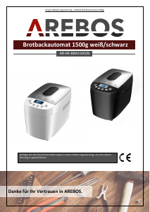 Bedienungsanleitung Arebos AR-HE-BBA1500/B Brotbackautomat