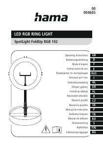 Bedienungsanleitung Hama 00004665 SpotLight FoldUp RGB 102 LED-Ring