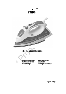 Handleiding Mia IR-2201CC Strijkijzer