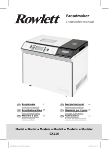 Handleiding Rowlett CX116 Broodbakmachine