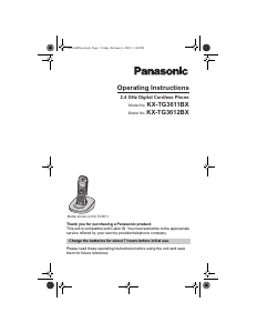 Handleiding Panasonic KX-TG3611BX Draadloze telefoon