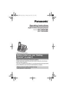 Manual Panasonic KX-TG6541BX Wireless Phone