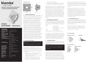 Handleiding Klemko IB-PIR-WAND Bewegingsmelder