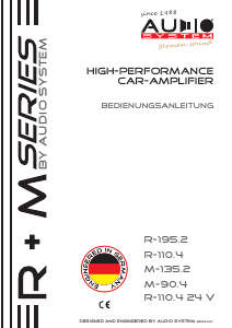 Bedienungsanleitung Audio System M-90.42 Autoverstärker
