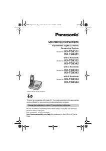 Manual Panasonic KX-TG9343 Wireless Phone