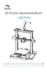 Bedienungsanleitung Ender Ender-3 S1 Pro 3D-Drucker