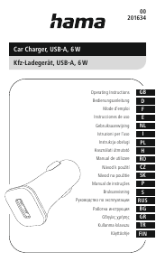 Manuál Hama 00201634 Nabíječka do auta