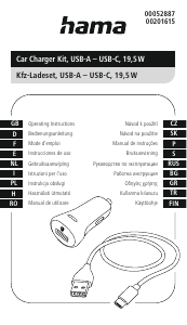 Návod Hama 00201615 Autonabíjačka
