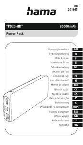 Handleiding Hama 00201663 PD20-HD Mobiele oplader