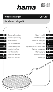 Handleiding Hama 00201683 QI-FC10 Draadloze oplader