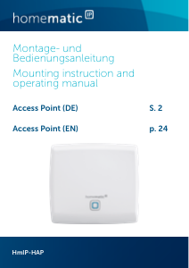 Handleiding HomeMatic HmIP-HAP Access point