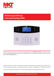 Bedienungsanleitung MKT M2B Alarmsystem