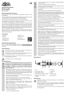 Handleiding Maker Factory 2143127 3D Pen