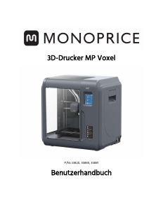 Bedienungsanleitung Monoprice MP Voxel 3D-Drucker