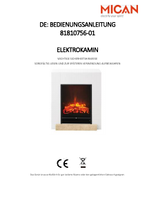Priručnik Mican 81810756-01 Električni kamin