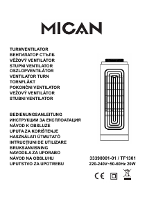Priručnik Mican TF1301 Ventilator