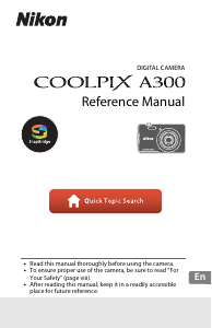 मैनुअल Nikon Coolpix A300 डिजिटल कैमरा