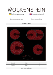 Handleiding Wolkenstein WEB-C4-3KBG Kookplaat
