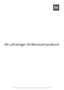 Bedienungsanleitung Xiaomi AC-M6-SC Mi Air 3H Luftreiniger