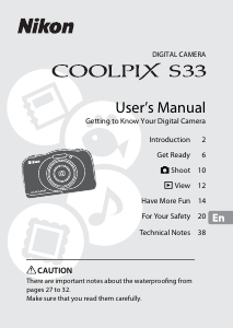 Manual Nikon Coolpix S33 Digital Camera
